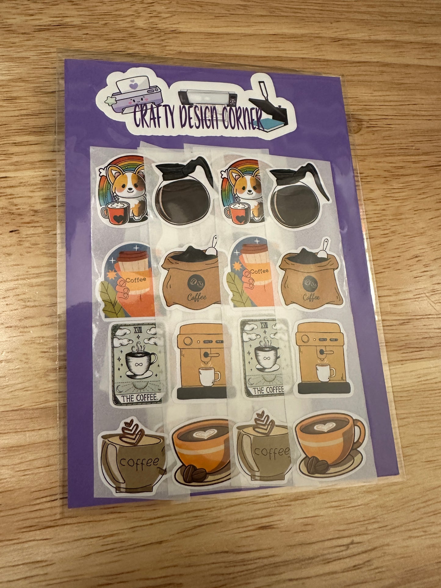 40 piece Coffee Sticker Pack, Random Coffee Sticker Pack, Sticker Pack, Cute Coffee Sticker Pack