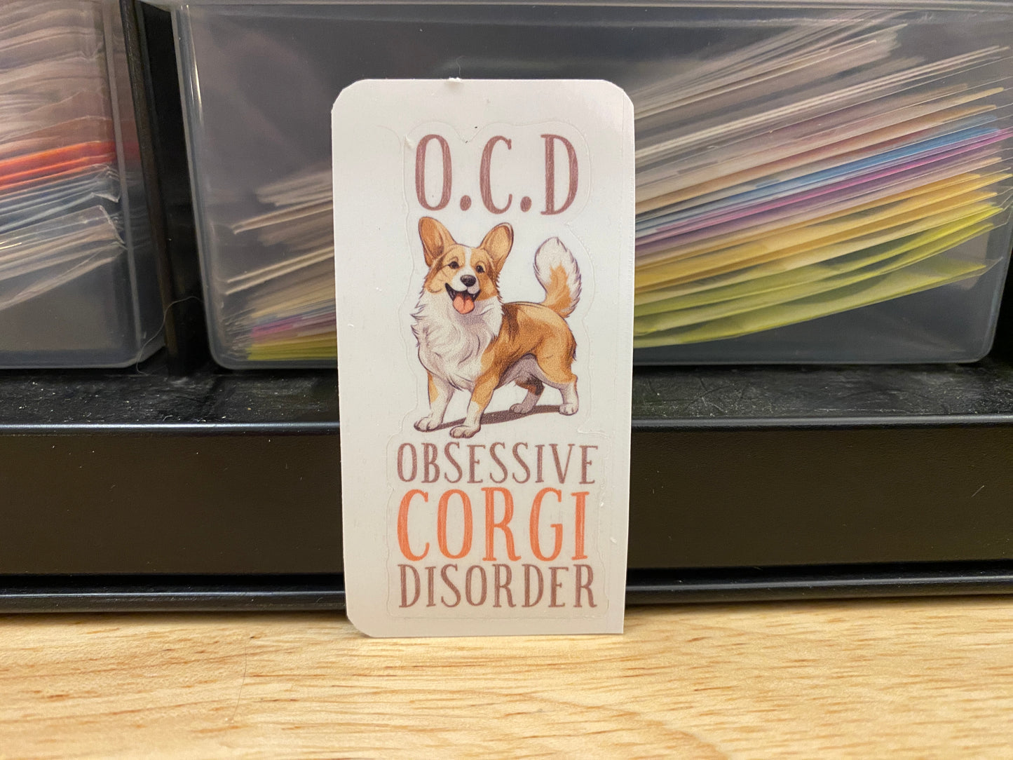 OCD Obsessive Corgi Disorder Sticker