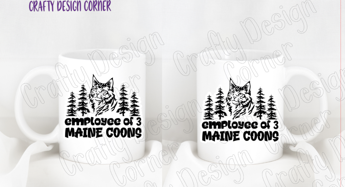 Employee of a Maine Coon mug