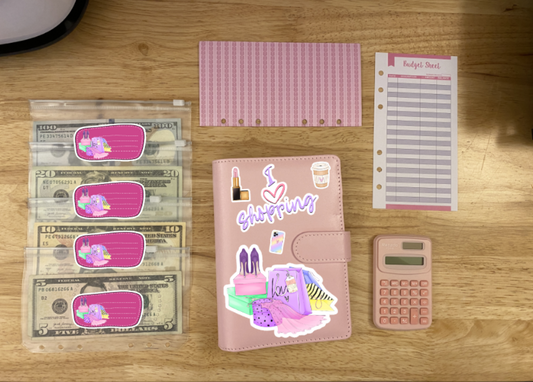 I love Shopping Binder, Cash Envelops and Calculator, Budget Binder with 4 Cash Envelops, Shopping Budget Binder, Budget Binder, A6 Binder