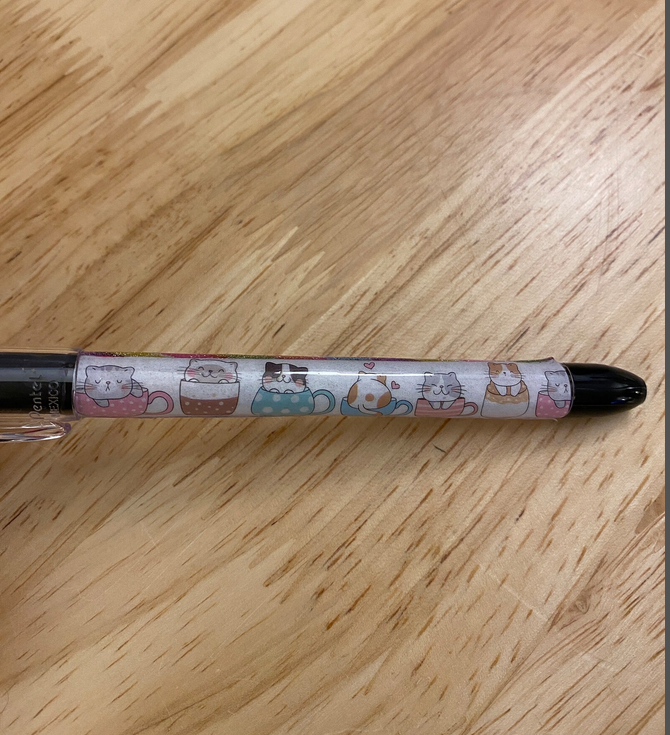 Cute Cat Tea Cup Pen, Cats in Tea cup design pen, Cat design pental rsvp pen