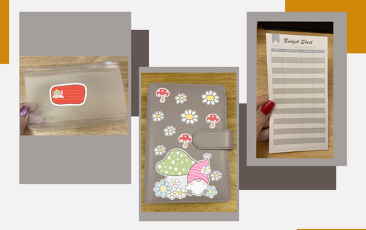 Gnome Mushroom Budget Binder, Cash Envelops, Budget Binder, Cash Envelopes, Savings Binder, A6 Binder, Gnome Binder, Daisy and Mushrooms