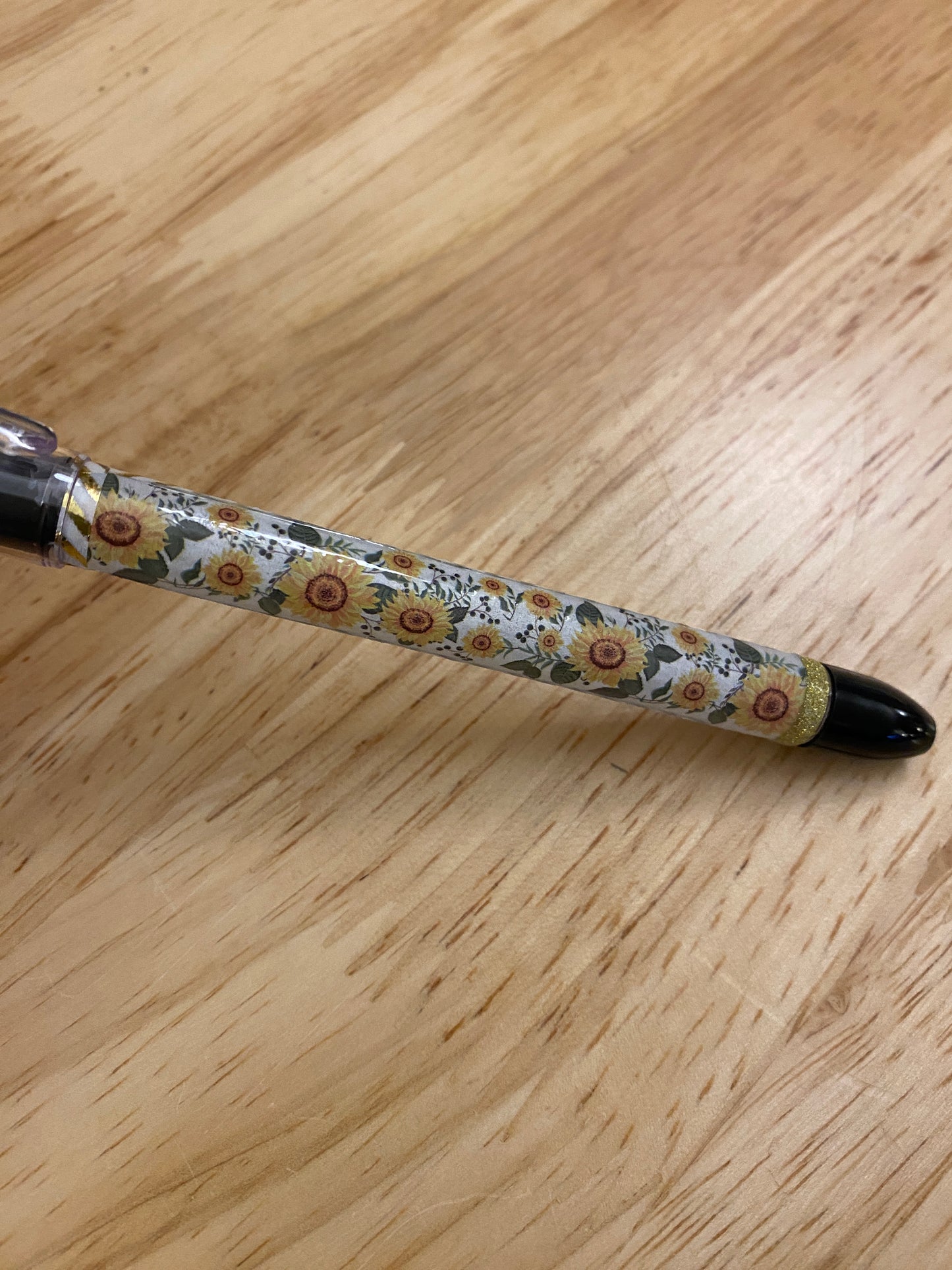 Cute Sunflowers with Glitter Pen, Sunflower design pen, Sunflowers design pental rsvp pen