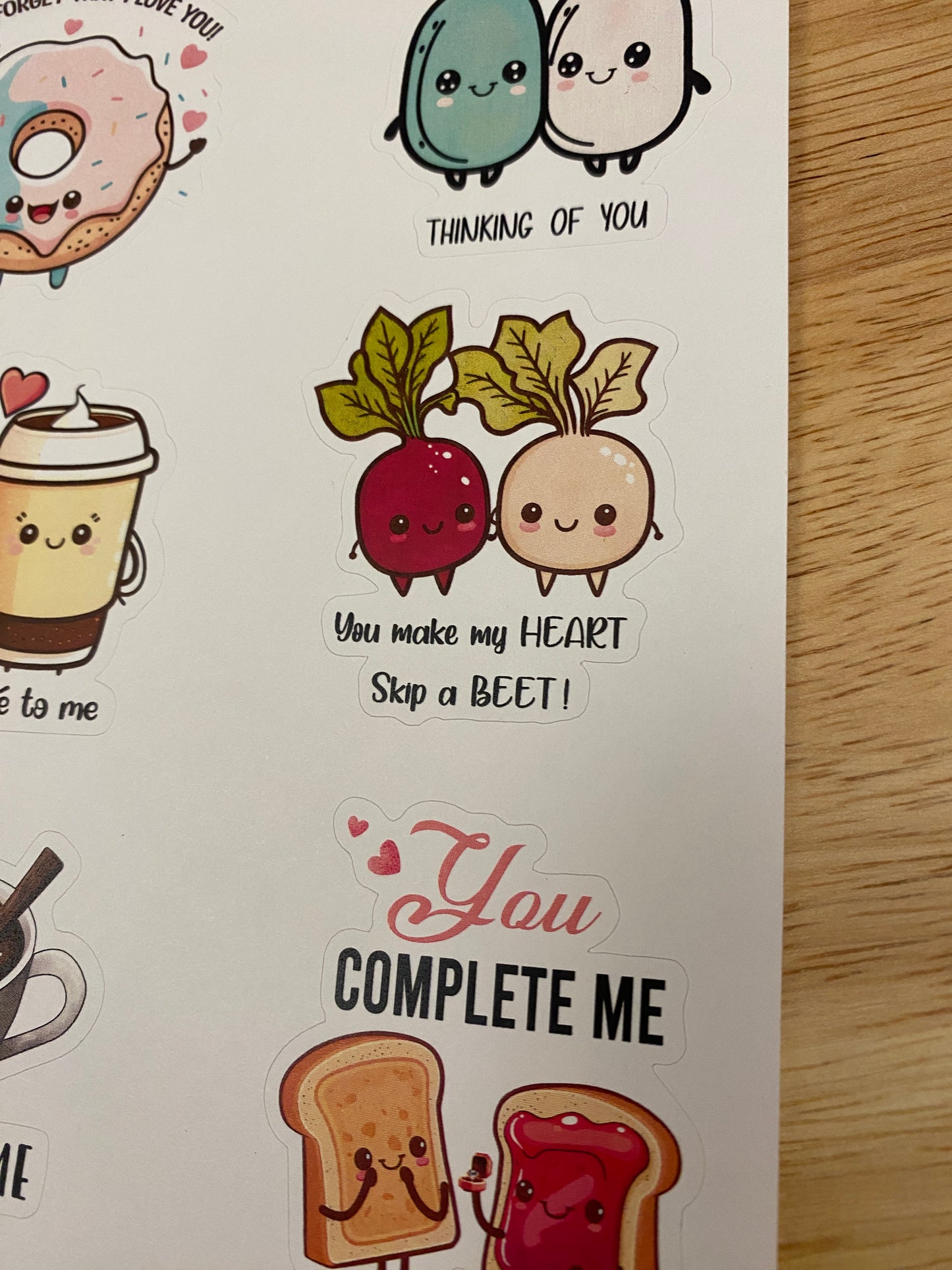 Cute Food Couples Stickers Sheet, Cute couples, Kawaii Food Couples sticker sheet
