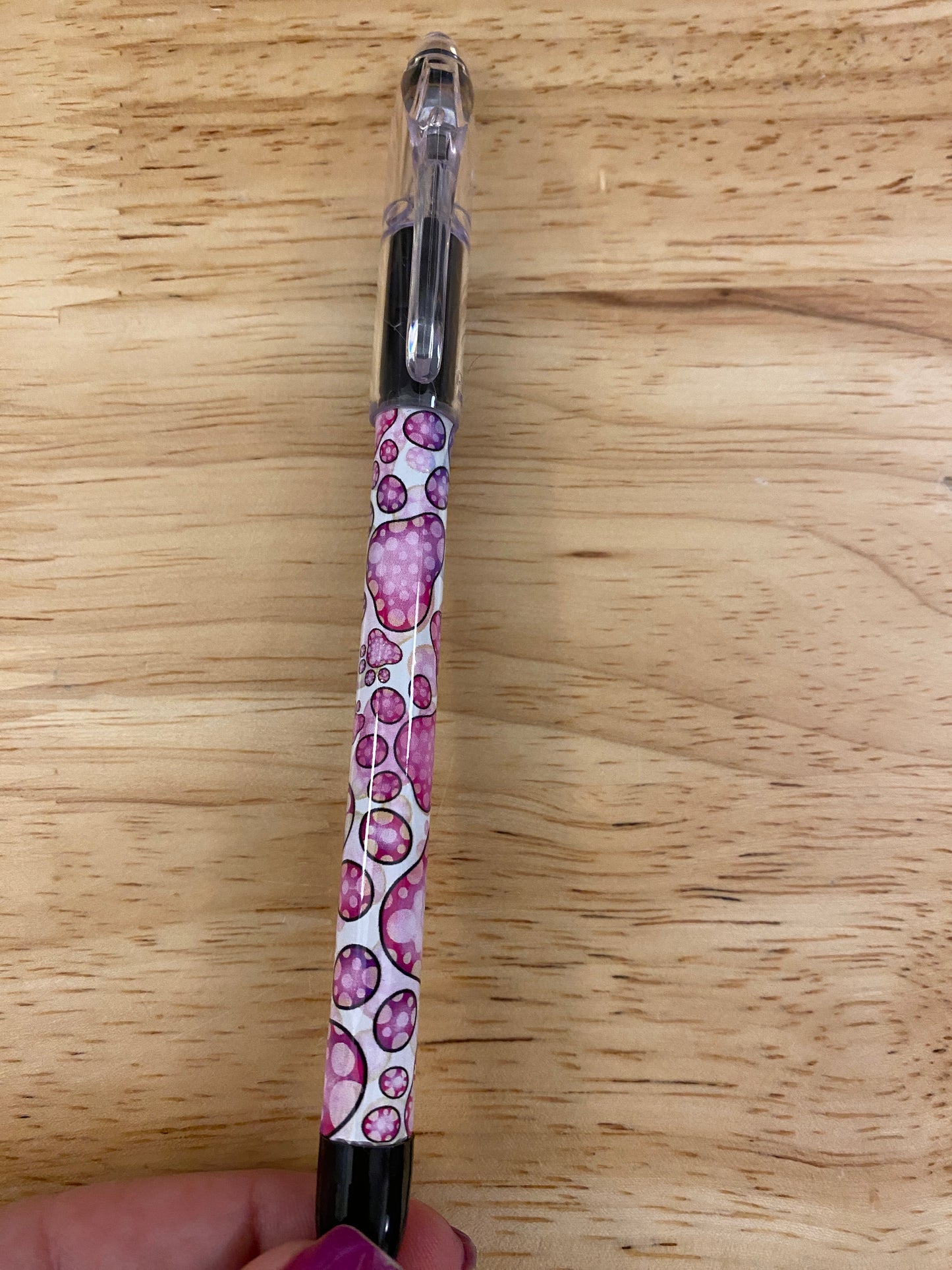 Paw print pen, Cute Paws on pen, Pink and Purple Paw Print Pen, RSVP pental Pen with Paws