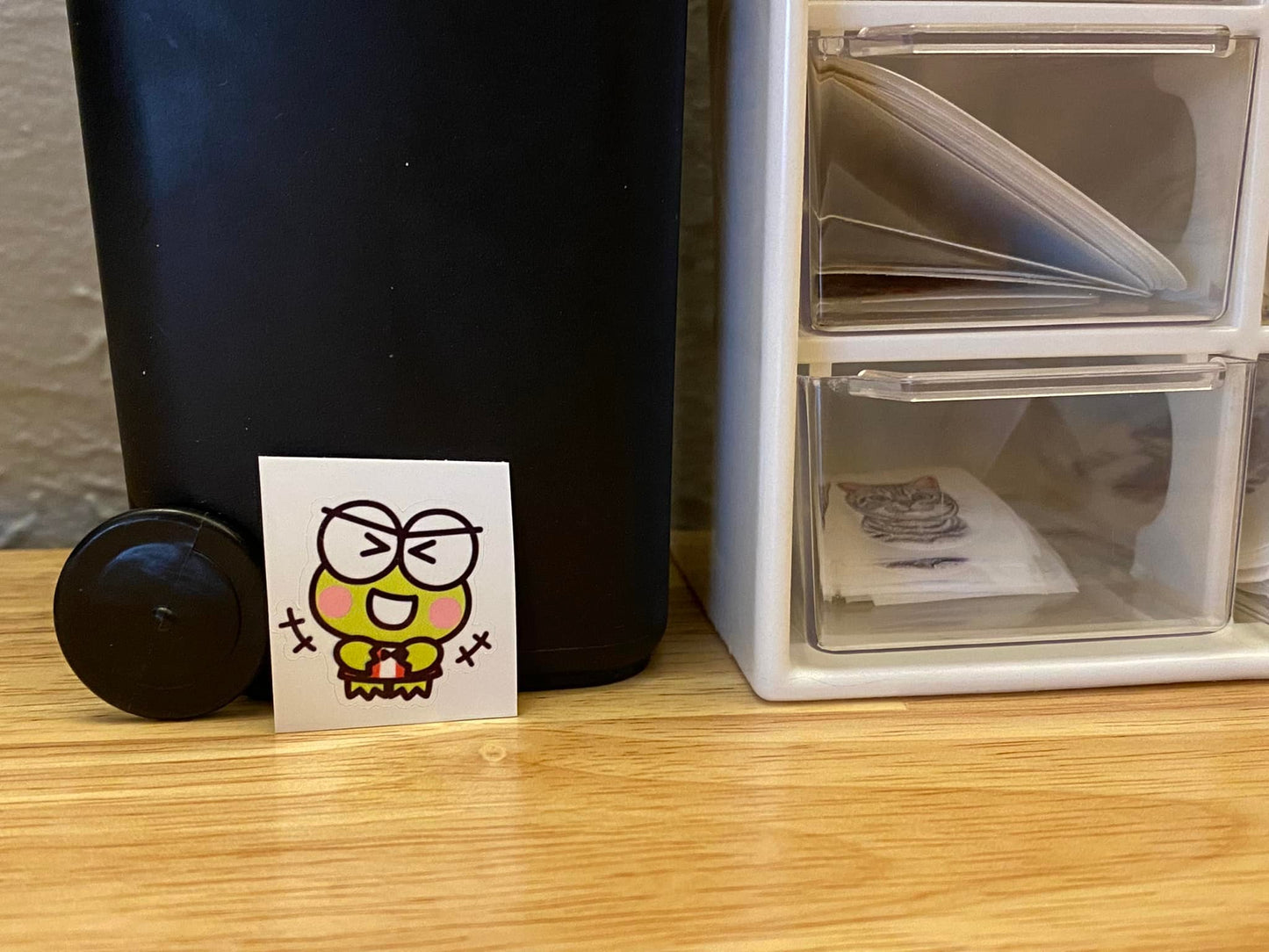 Cute Excited Green Frog Sticker