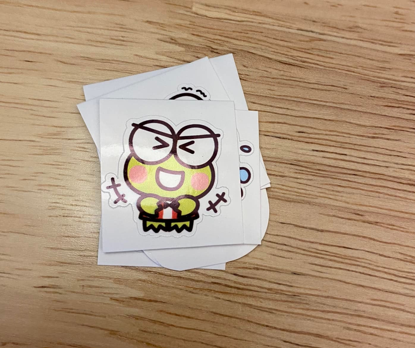 Cute Excited Green Frog Sticker