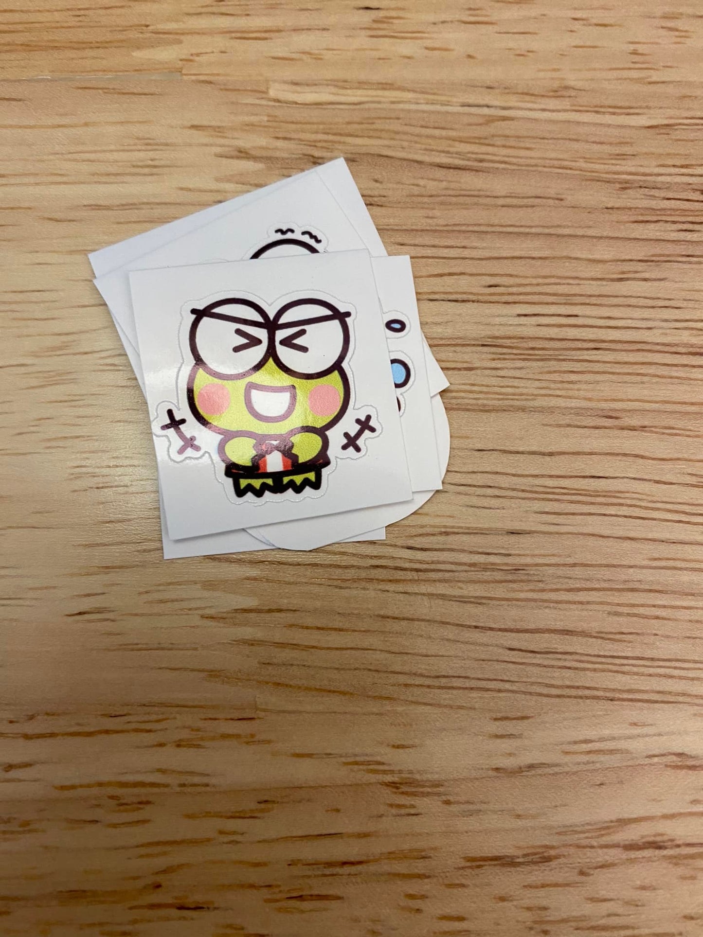 Cute Excited Green Frog Sticker