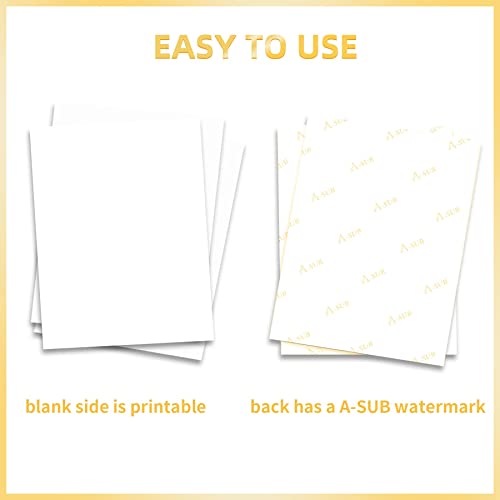A-SUB Sublimation Paper Heat Transfer 110 Sheets 8.5 x 14 Inches Legal Size Compatible with Inkjet Printer 120gsm
