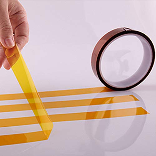 EQUTY BAYMERS 2 Rolls 13mm X 33m 108ft Heat Vinyl Press Tape,Heat Resistant Sublimation Tape for Heat Transfer,Adhesive Transfer Tape for Electronics Masking,Soldering, Protecting Circuit Board