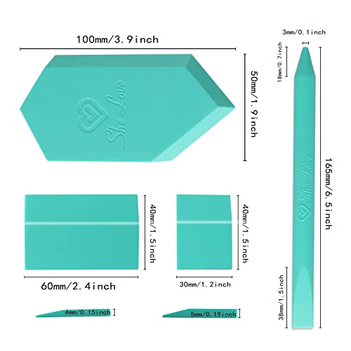 She Love Angled Chalk Paste Squeegee Set 17 Packs Screen Printing Squeegee, Rubber Mini Squeegee for Chalk Paint Ink Screen Printing Start Kit with 5 Stir Sticks Storage Box for Silk Screen Stencil