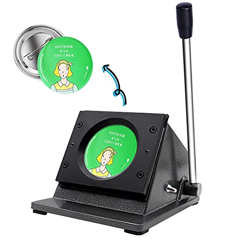 KUNHEWUHUA 2-1/4" 58mm Graphic Punch Die Cutter Badge Button Maker for 2-1/4" 58mm Badge