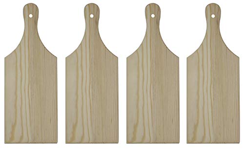 Creative Hobbies Small Unfinished Wooden Cutting Boards - Mini Charcuterie for Decorating and Crafting, 9.25 H x 3.5 W x 1/4 Inches | 4 Pack