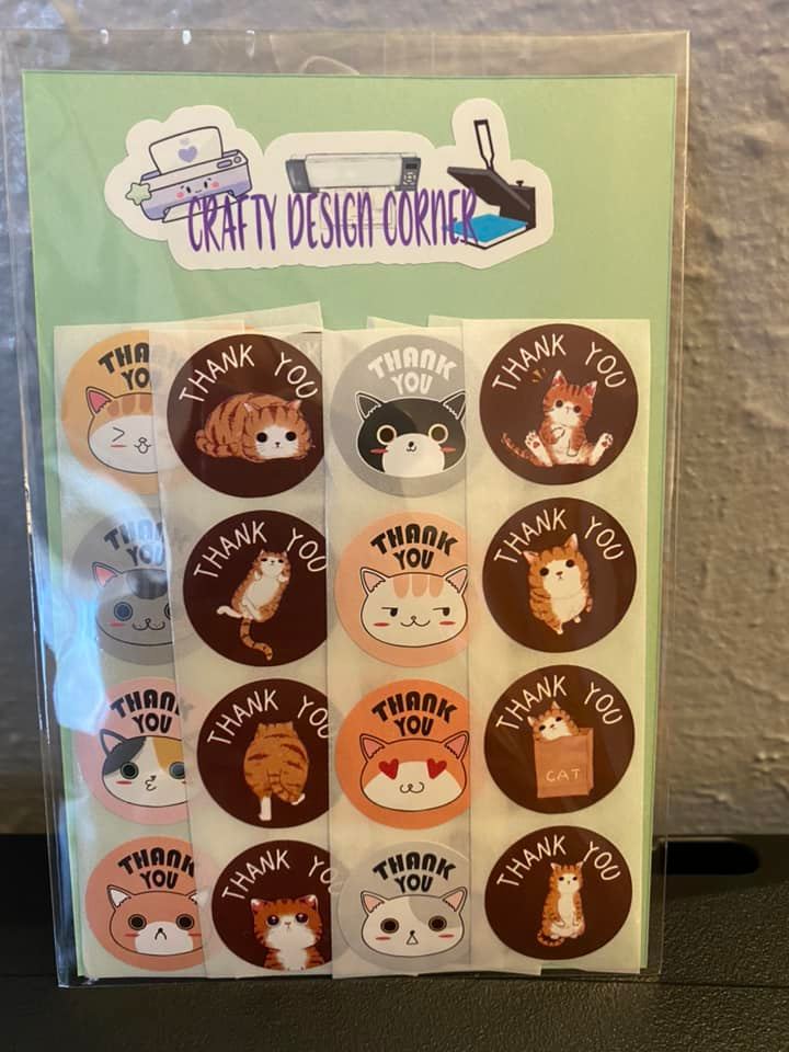 32 pcs Cat Thank You Sticker Pack