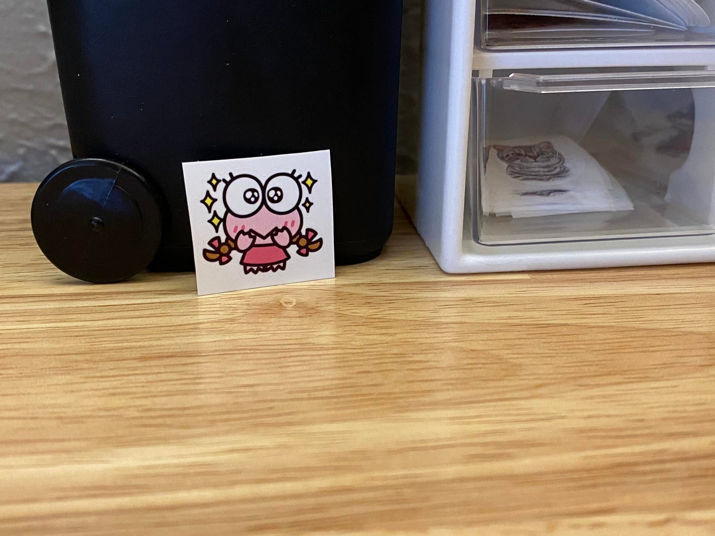 Cute Pink Frog Sticker