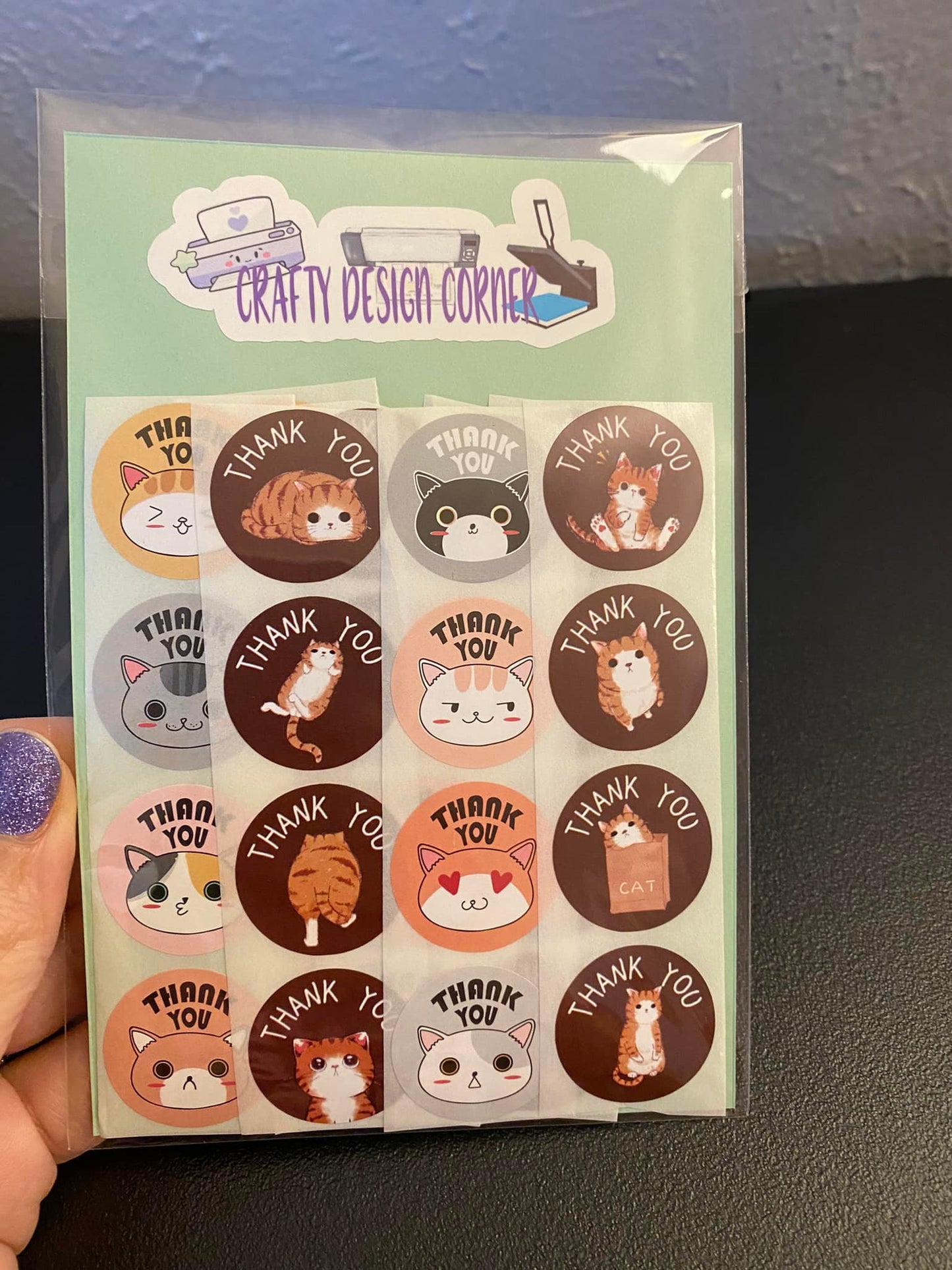 32 pcs Cat Thank You Sticker Pack
