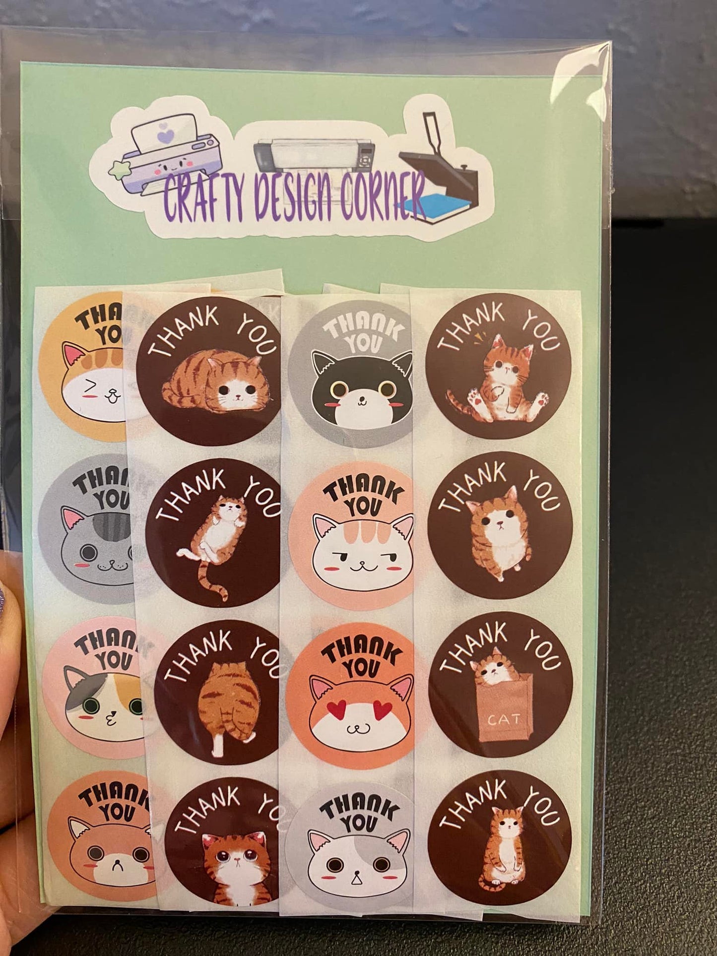 32 pcs Cat Thank You Sticker Pack