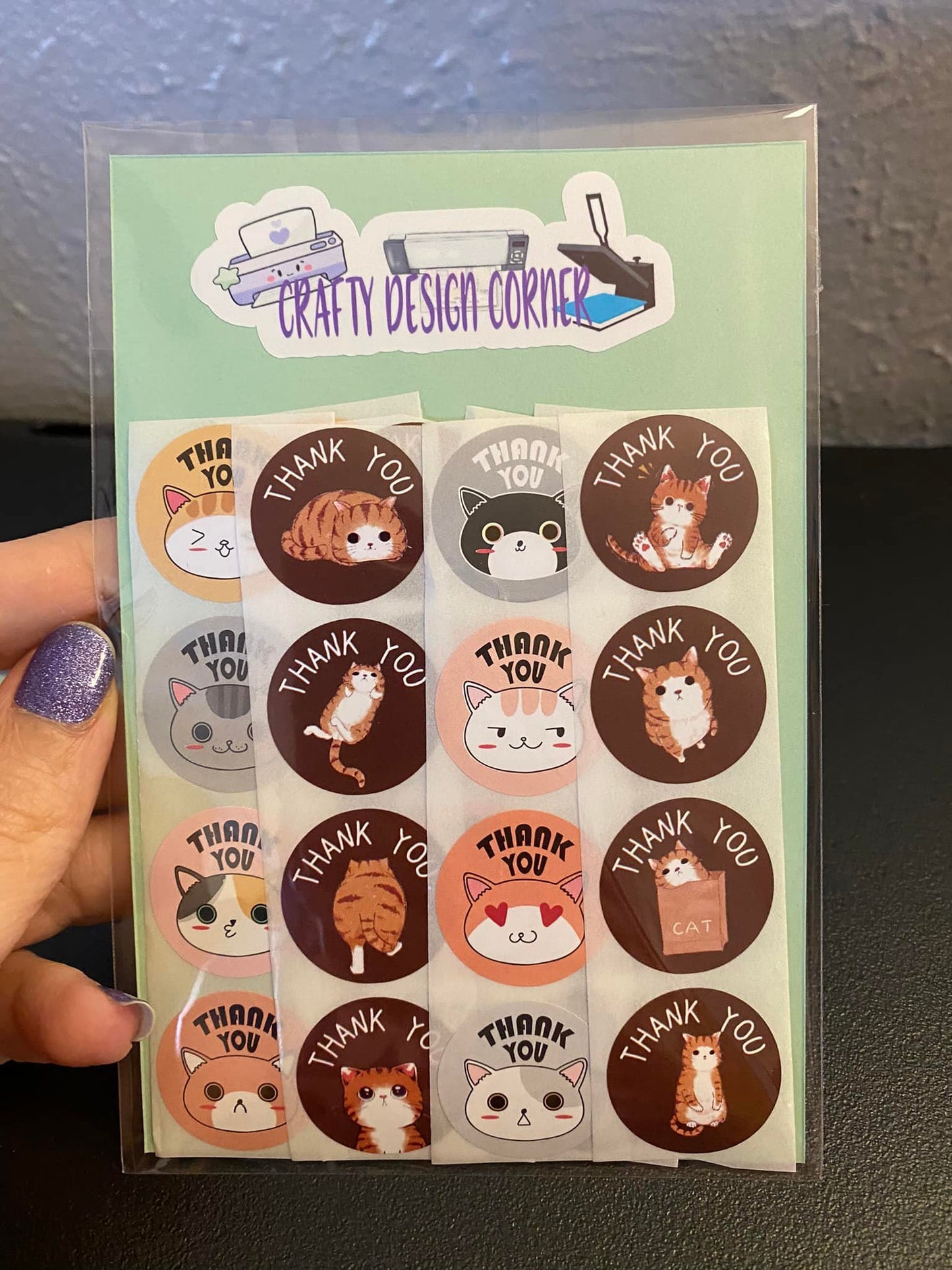32 pcs Cat Thank You Sticker Pack