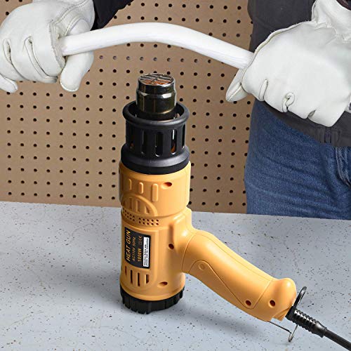 SEEKONE Heat Gun 1800W 122℉~1202℉(50℃- 650℃) Fast Heating Heavy Duty Hot Air Gun Kit Variable Temperature Control Overload Protection with 4 Nozzles for Crafts, Shrinking PVC, Stripping Paint(5.2FT)