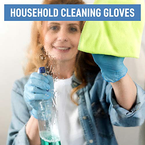 Powder Free Disposable Nitrile Gloves Medium -100 Pack, Blue -Medical Exam Glove