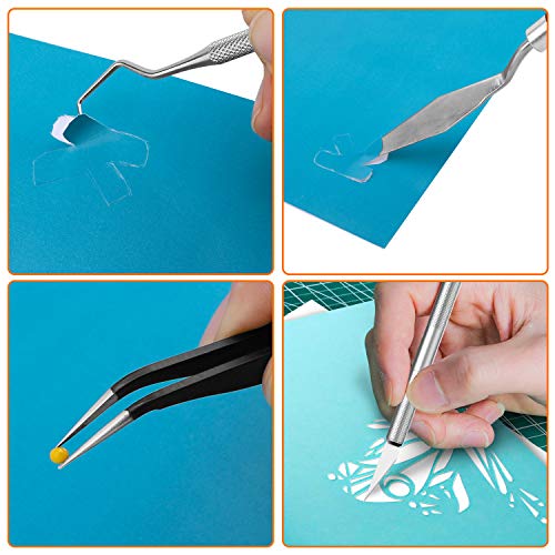 Famomatk 23PCS Weeding Tools for Vinyl, Craft Weeding Tools Set with 12Inch Paper Cutter and Trimmer for Scrapbooking,Silhouettes