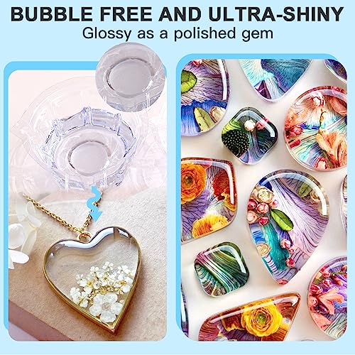 UV Resin, 2 PCS Upgrade Ultraviolet Epoxy Resin Crystal Clear Hard Glue Solar Cure Sunlight Activated Resin for Handmade Jewelry, DIY Craft Decoration, Casting and Coating(200g)