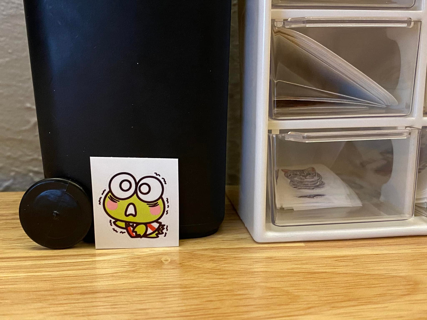 Cold Cute Green Frog Sticker