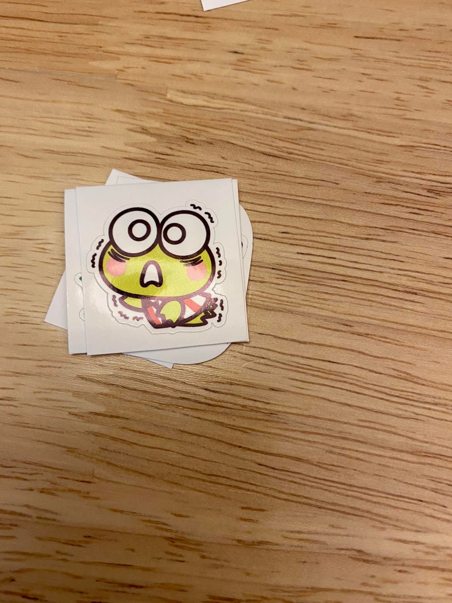 Cold Cute Green Frog Sticker