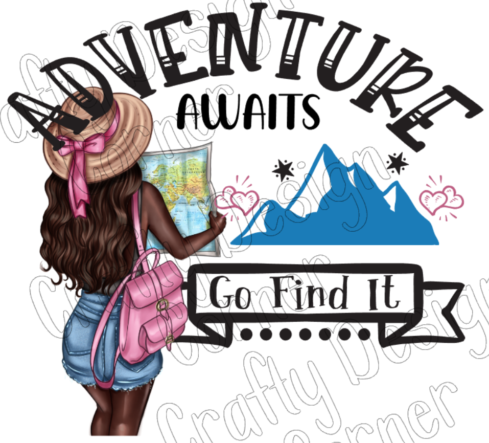 African American Adventure Awaits Go Find it PNG/JPeg Download