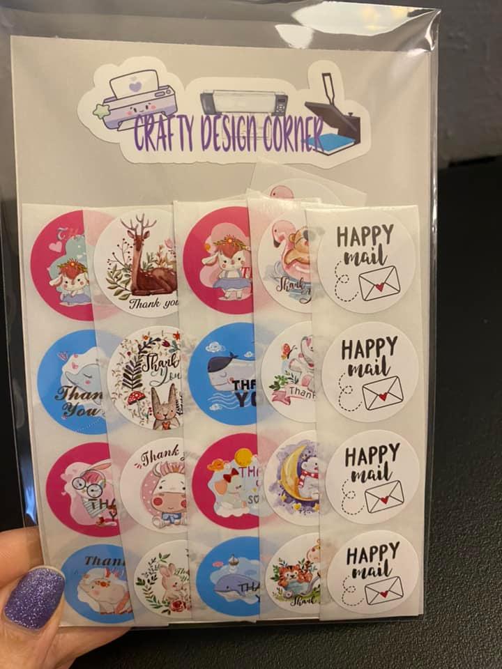 32 pcs Animal Thank You Sticker Pack plus freebie stickers