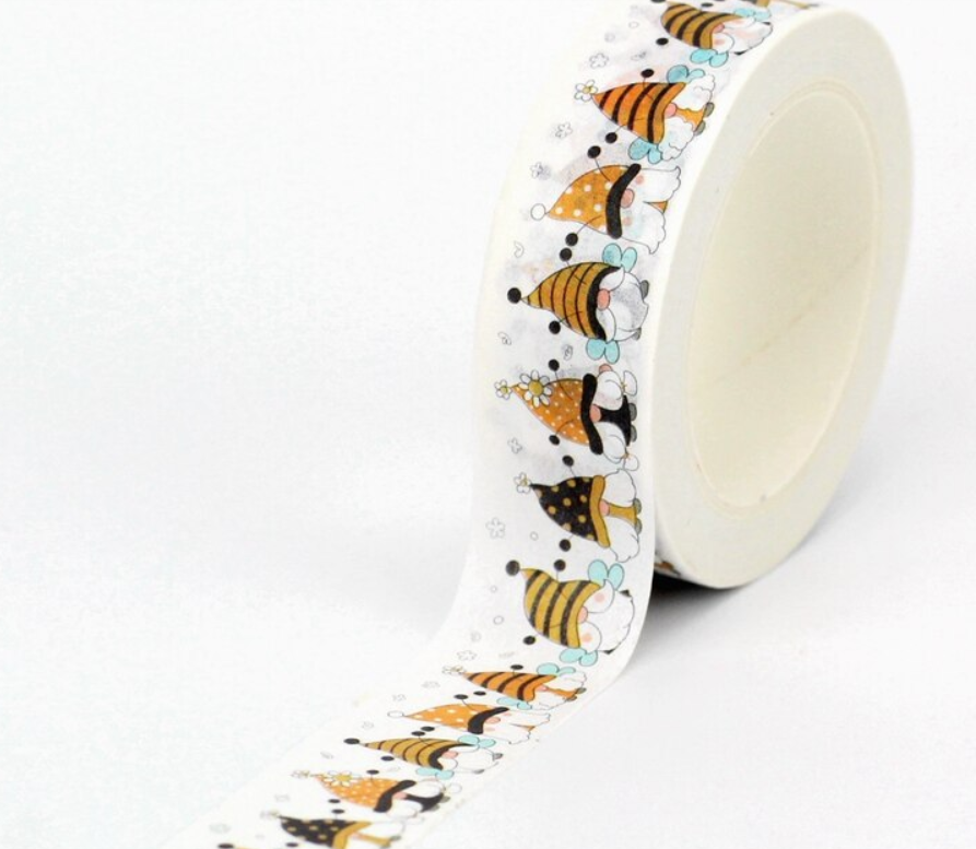 Big Roll of Bee Gnomes Washi Tape