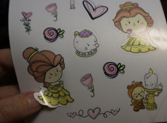 Sheet of Princess Stickers