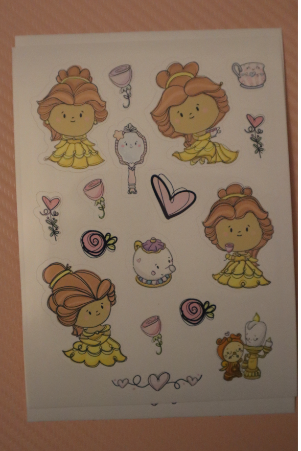 Sheet of Princess Stickers