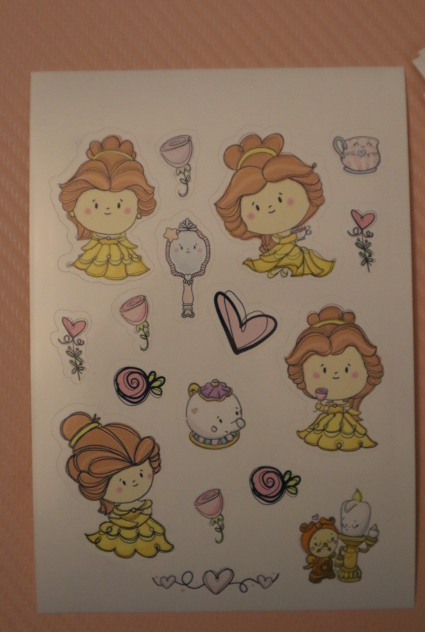 Sheet of Princess Stickers