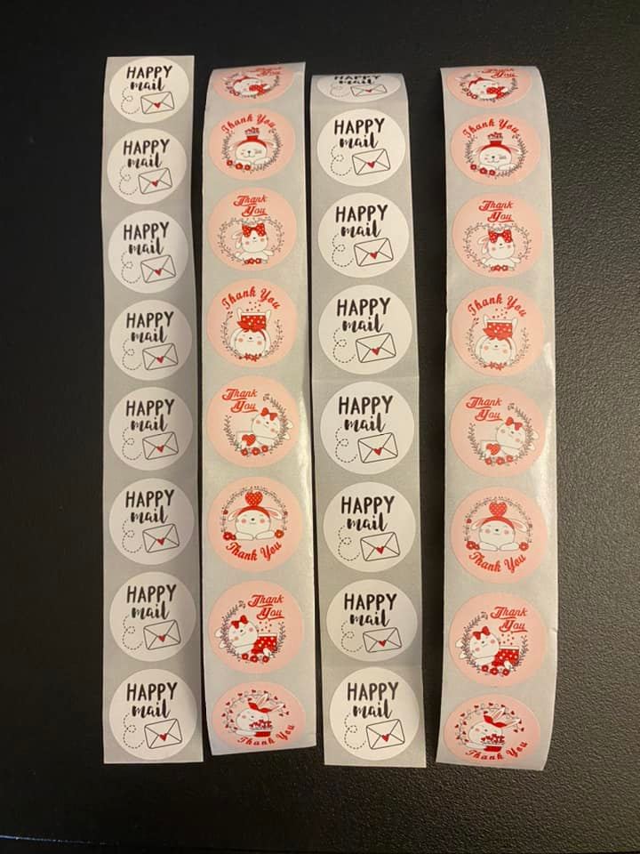 32 pcs Bunny Thank You Sticker with Happy Mail Sticker Pack
