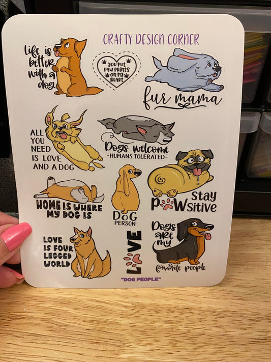 Sheet of Dog Mom Sticker sheet