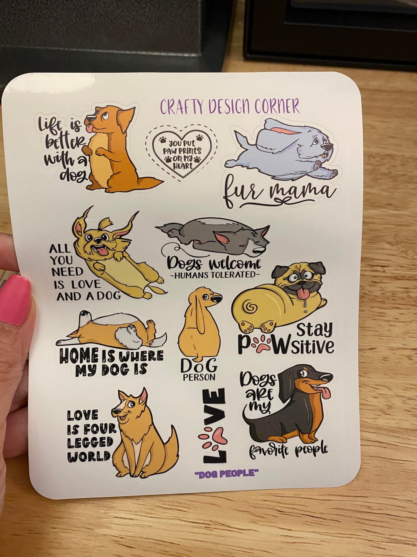 Sheet of Dog Mom Sticker sheet
