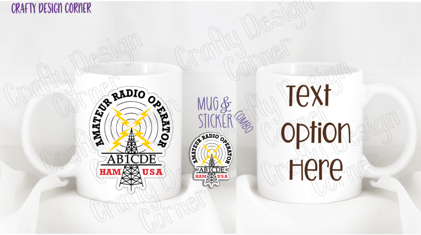 Call Sign Mug and Sticker Combo