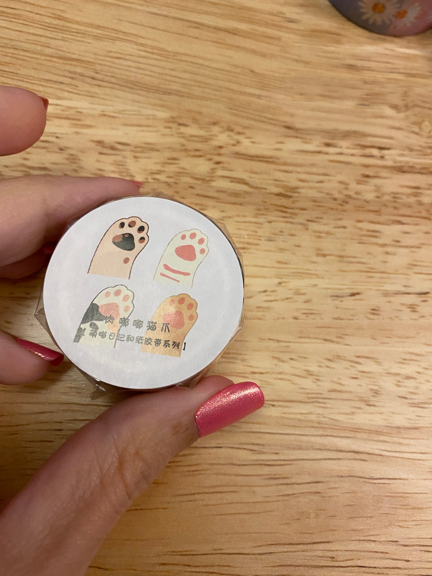 Medium Roll of Cat Paws Washi Tape