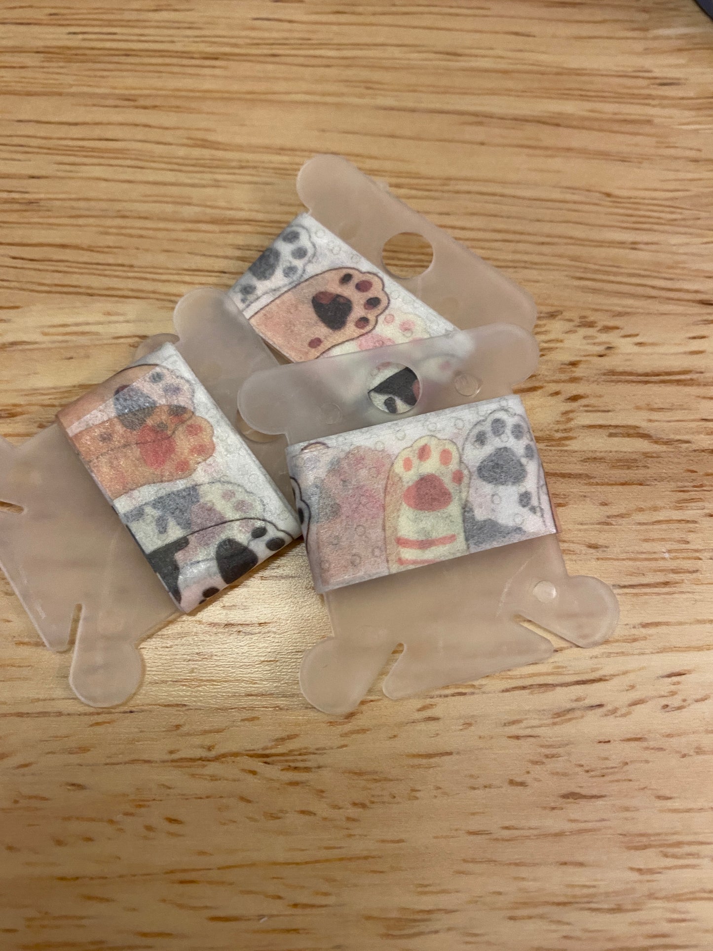 Sample Card of Cat Paws Washi Tape Multi colors