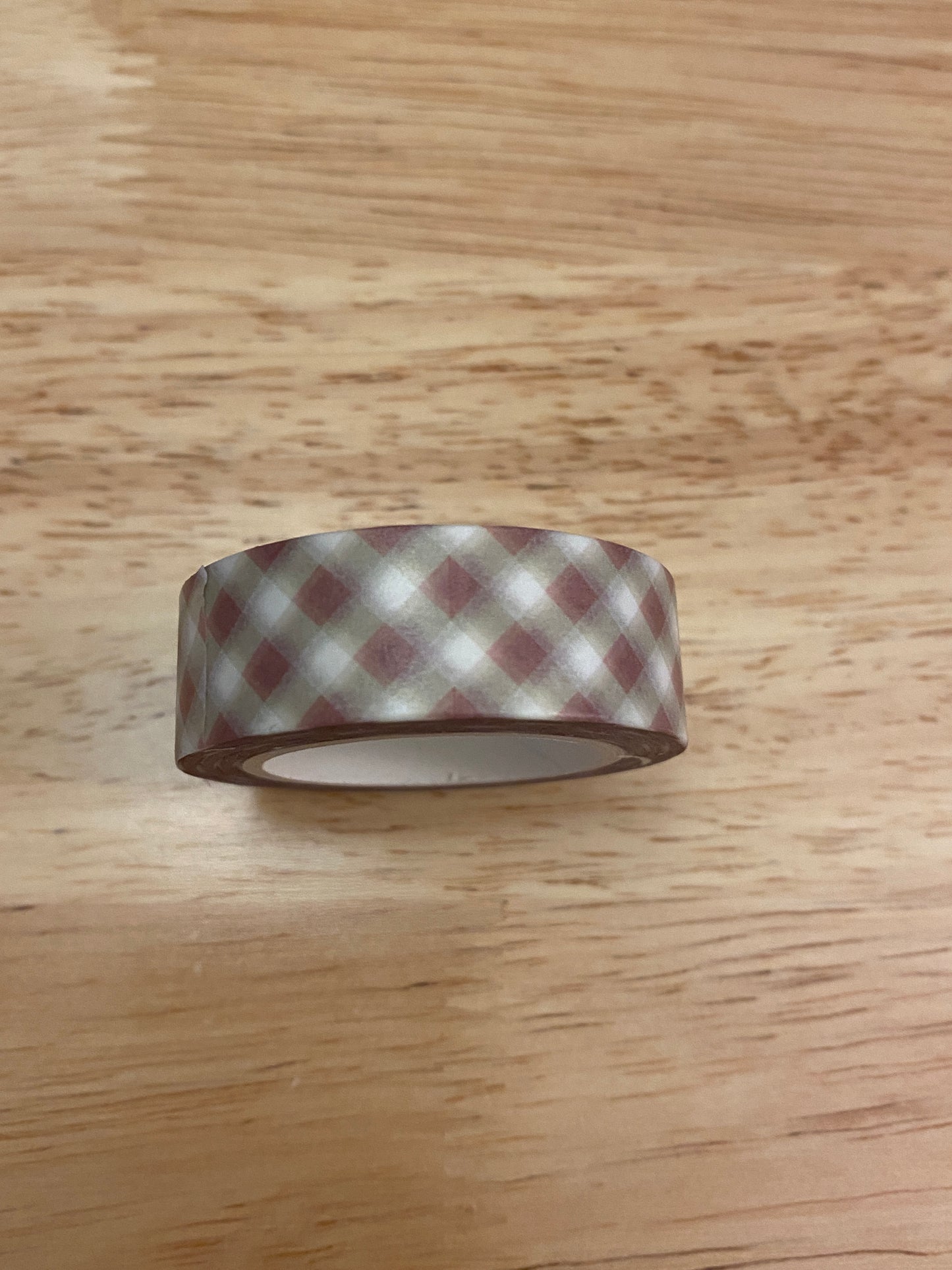 Big Roll of Pink Rose Gold Looking Grid Lattice Washi Tape