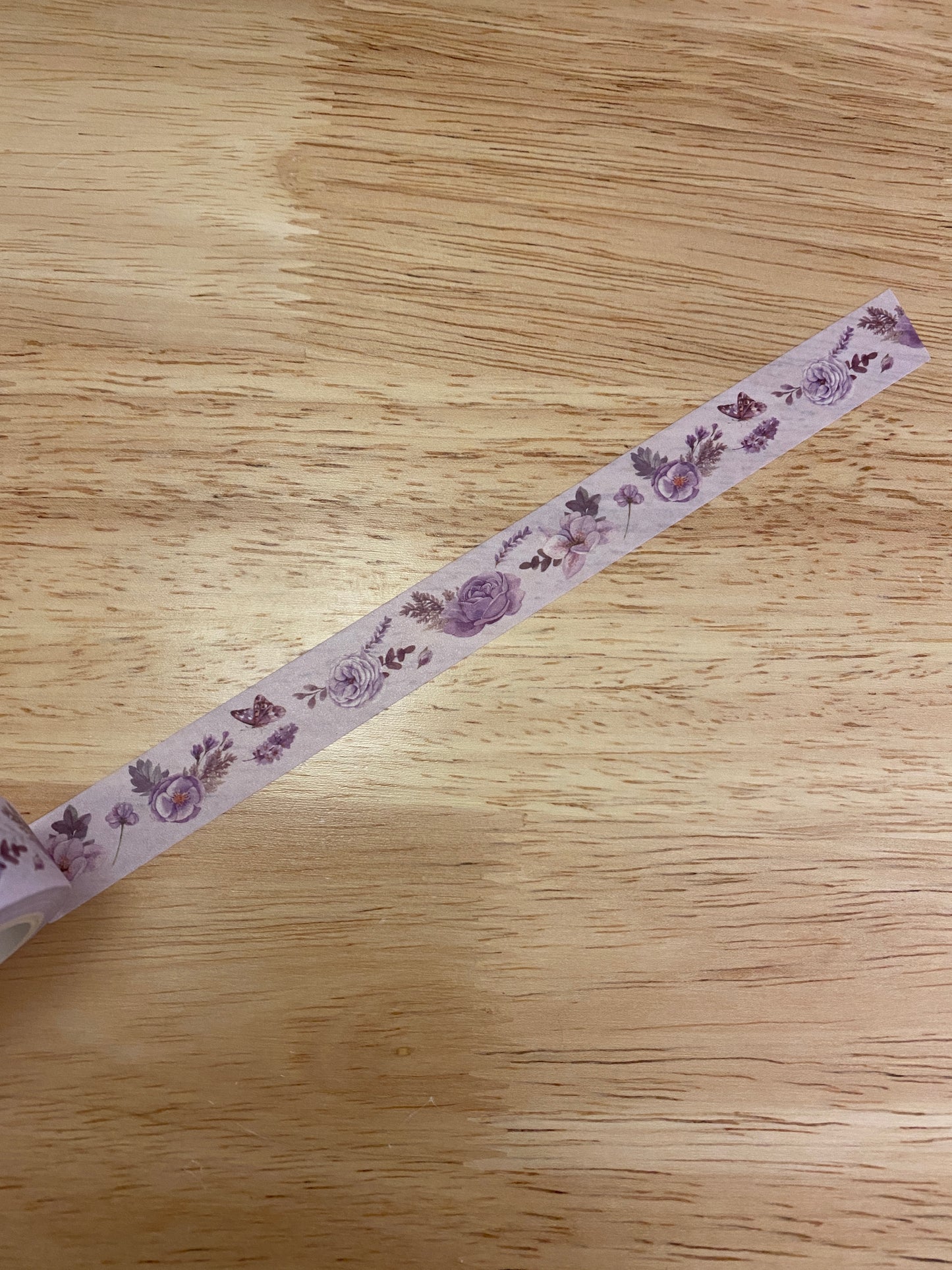 Big Roll of Purple Floral Washi Tape