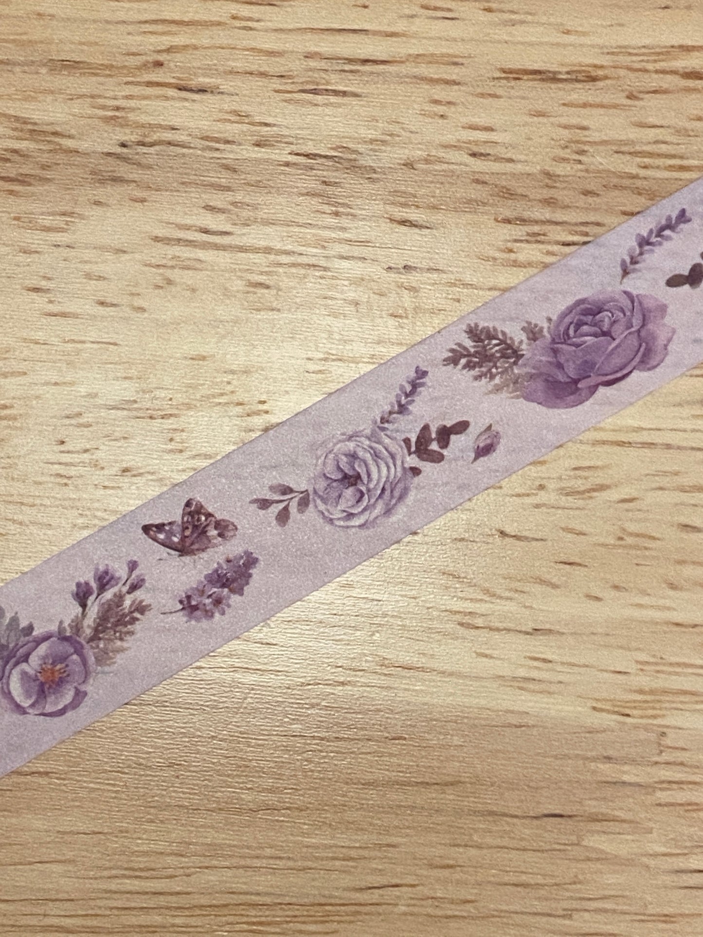 Big Roll of Purple Floral Washi Tape