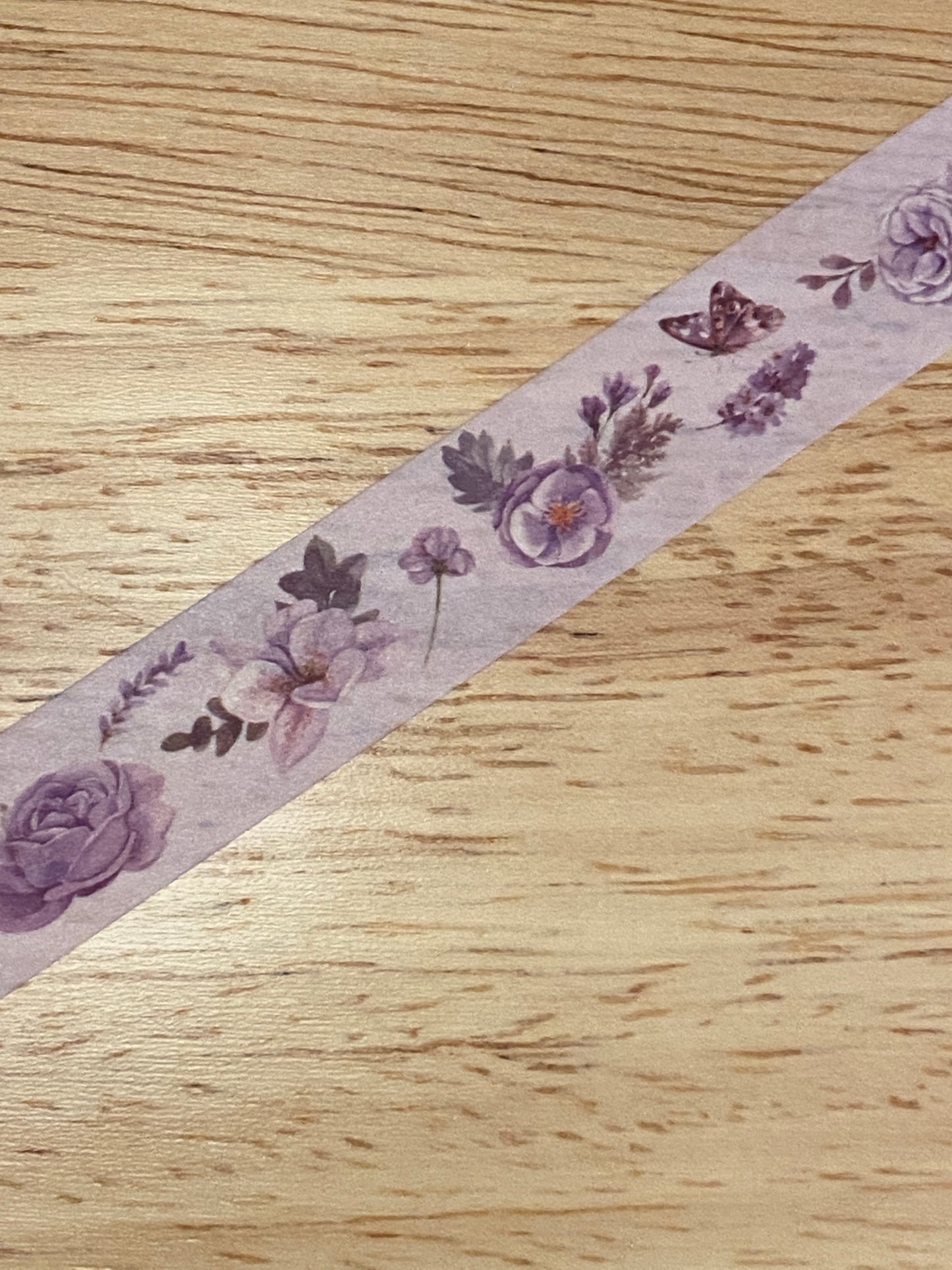 Big Roll of Purple Floral Washi Tape