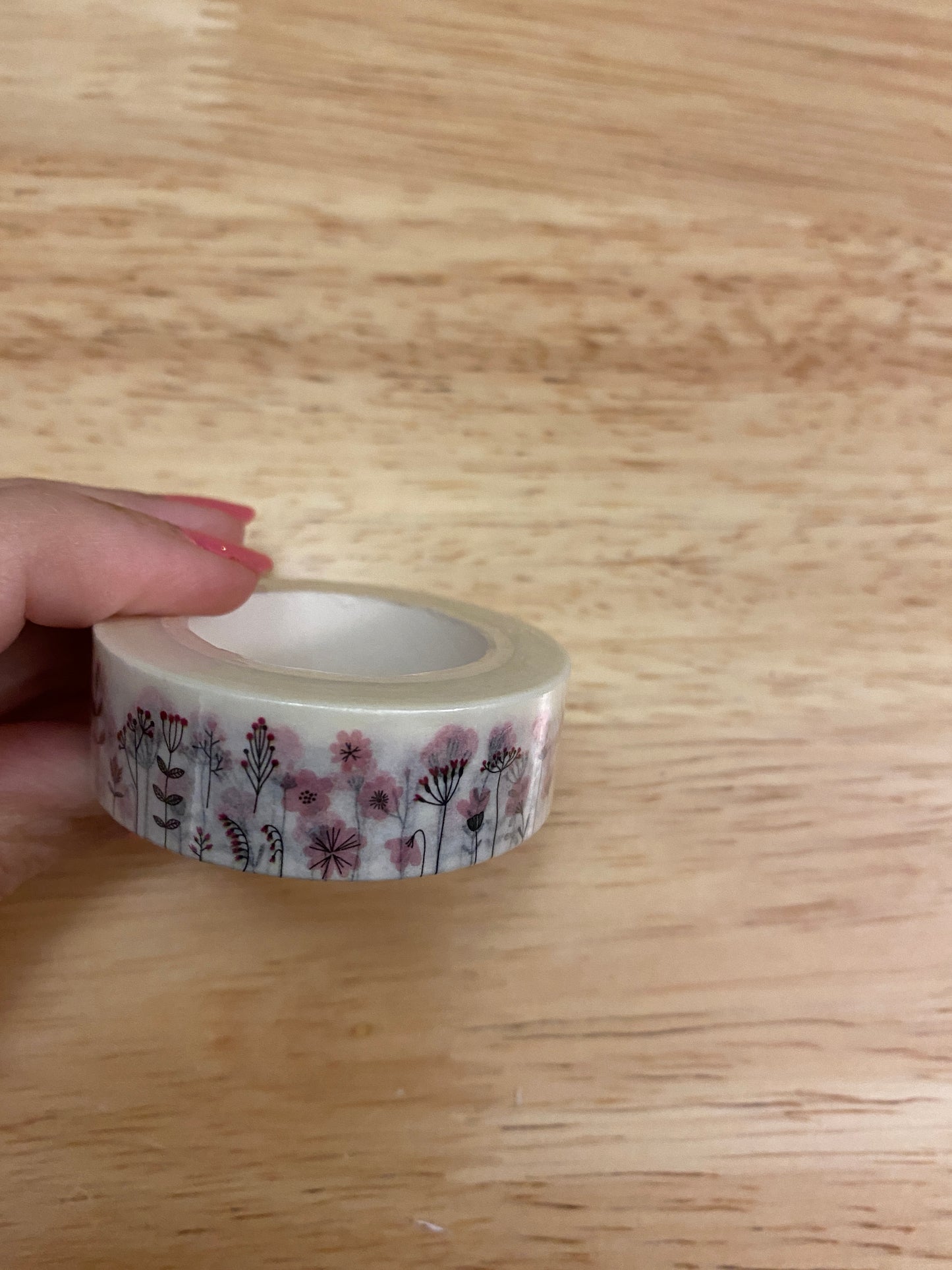Big Roll of Pinkish Flowers Washi Tape