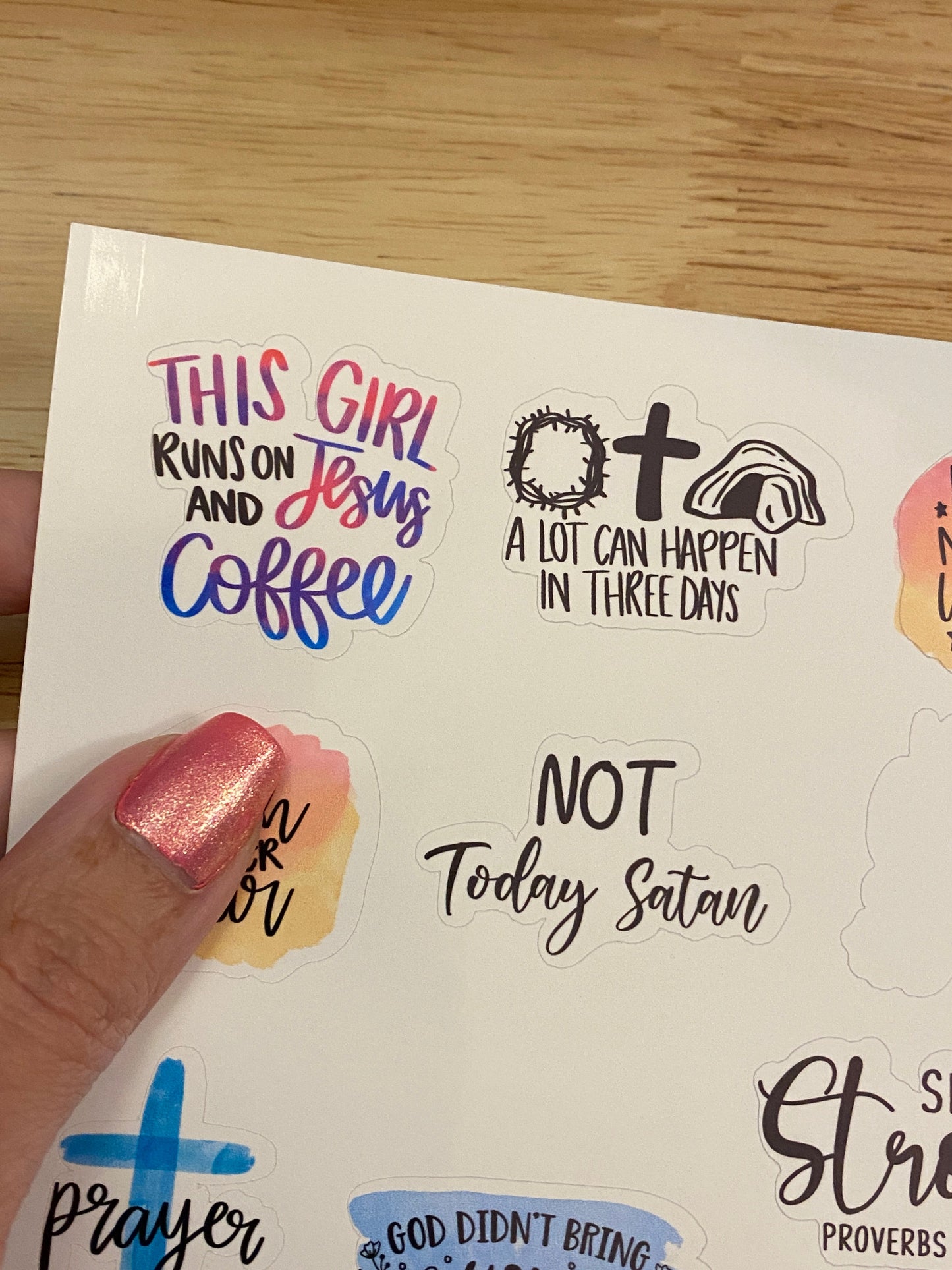 OOPSIE Christian Sheet of Multi Designs Sticker Sheet