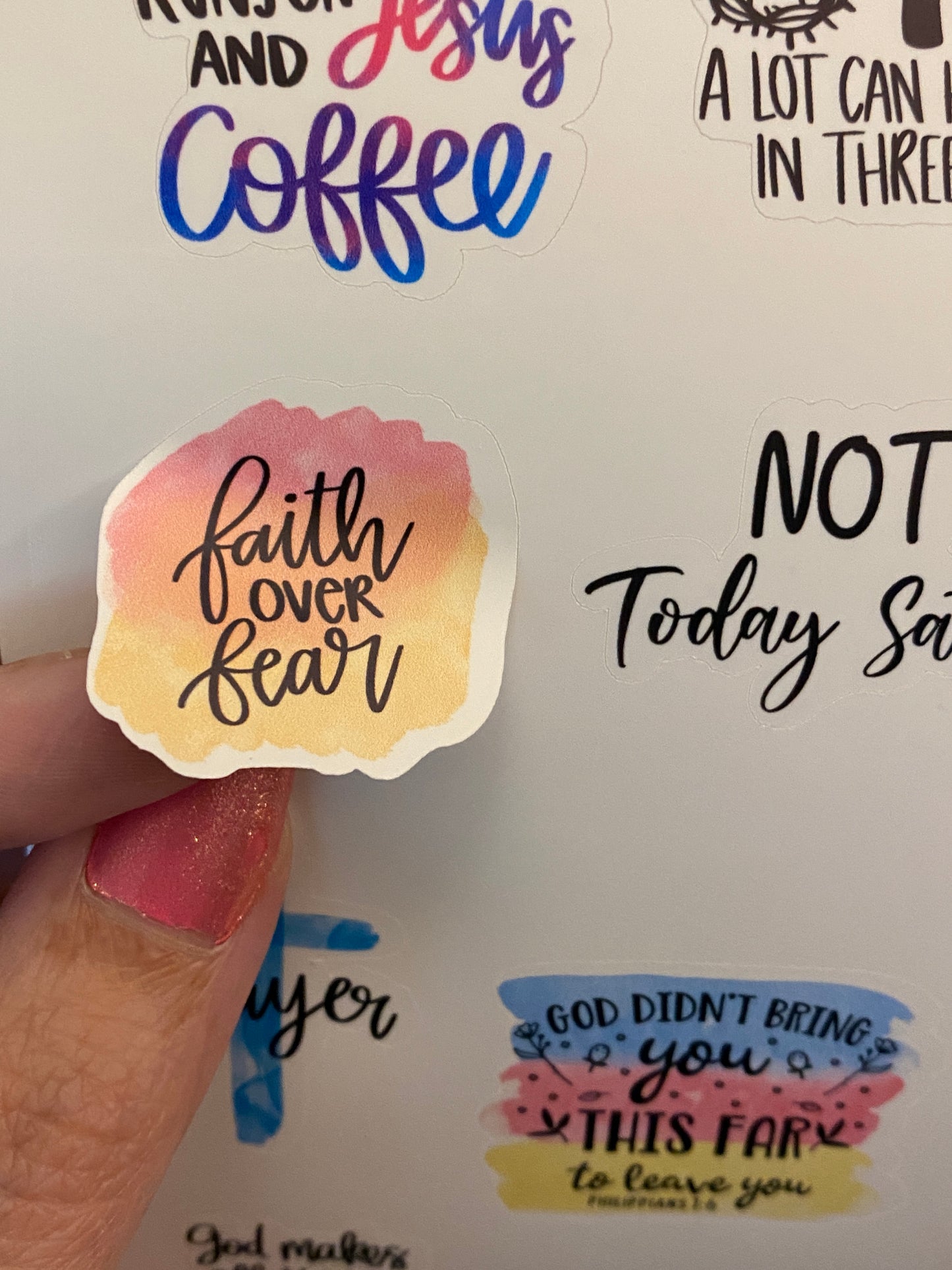 OOPSIE Christian Sheet of Multi Designs Sticker Sheet