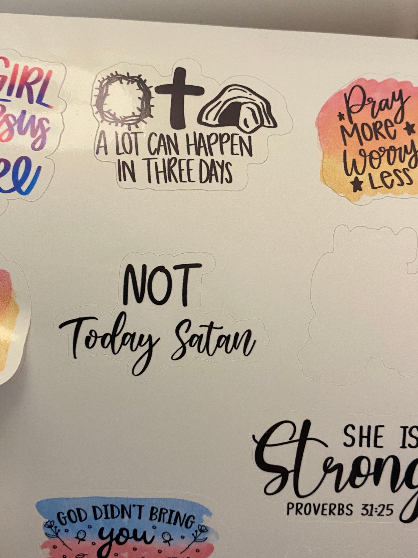 OOPSIE Christian Sheet of Multi Designs Sticker Sheet