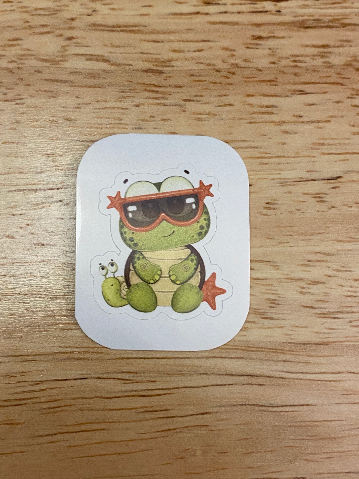 Cute Green Frog with Sunglasses Sticker