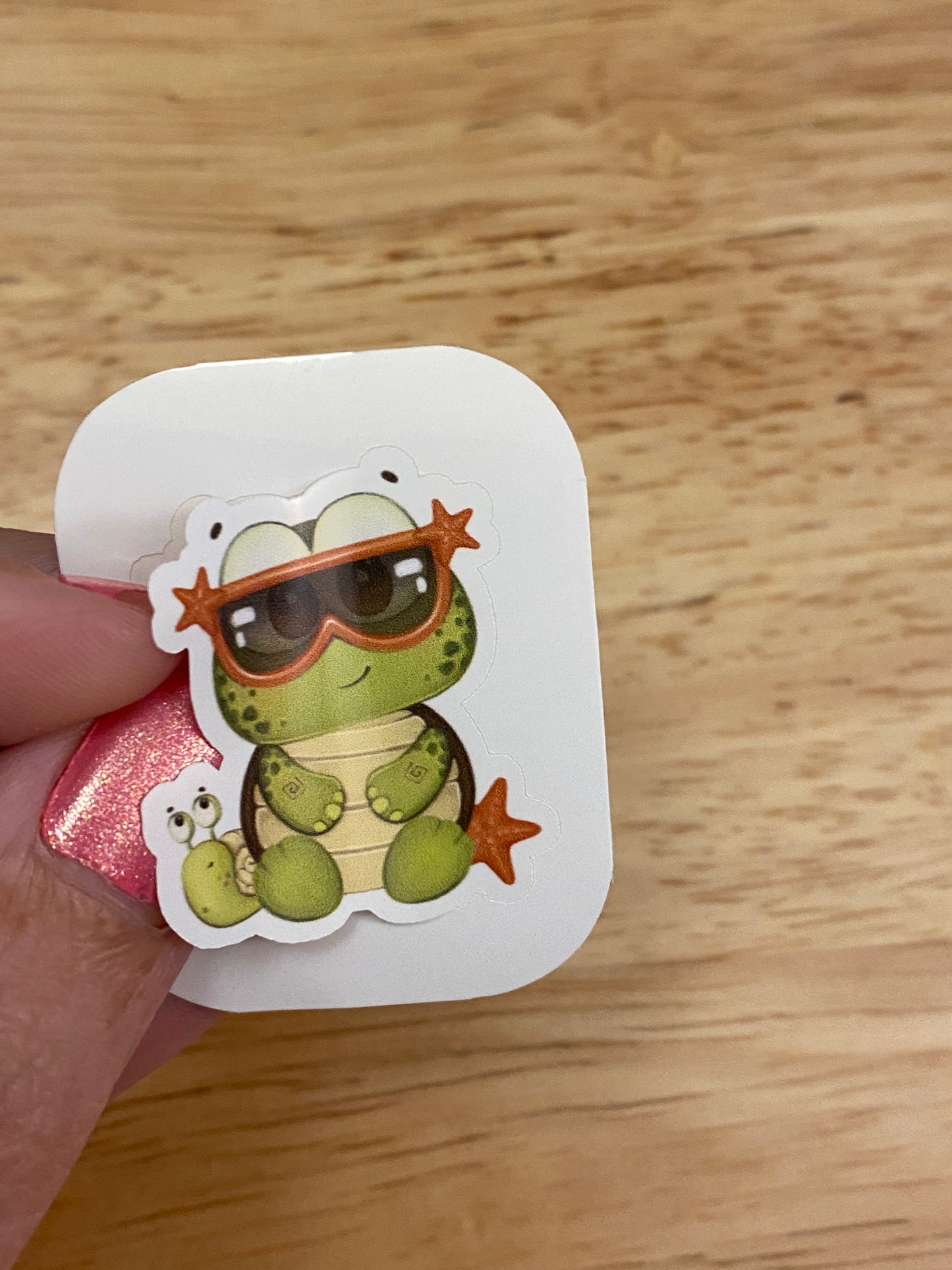 Cute Green Frog with Sunglasses Sticker
